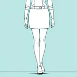 aqua miniskirt image